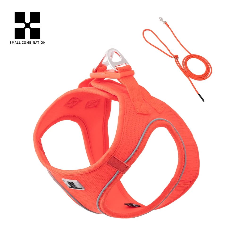 Dog Harness Leash Set for Small Medium Dog Adjustable Reflective Puppy Cat Harness Pet Vest Chihuahua Dachshund Outdoor Walking