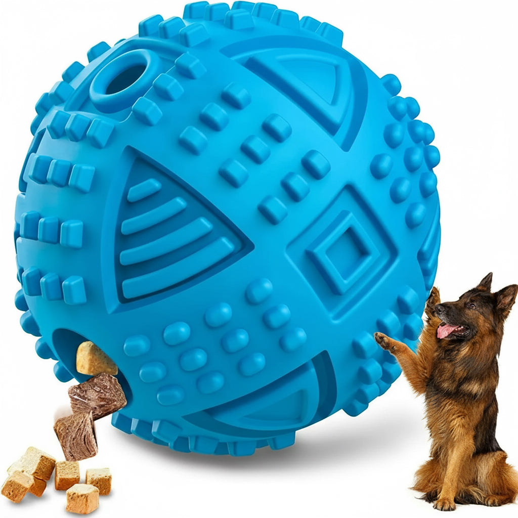 Ultimate Interactive Treat Dispensing Dog Toy for Heavy Chewers - Large, Eco-Friendly Green Design