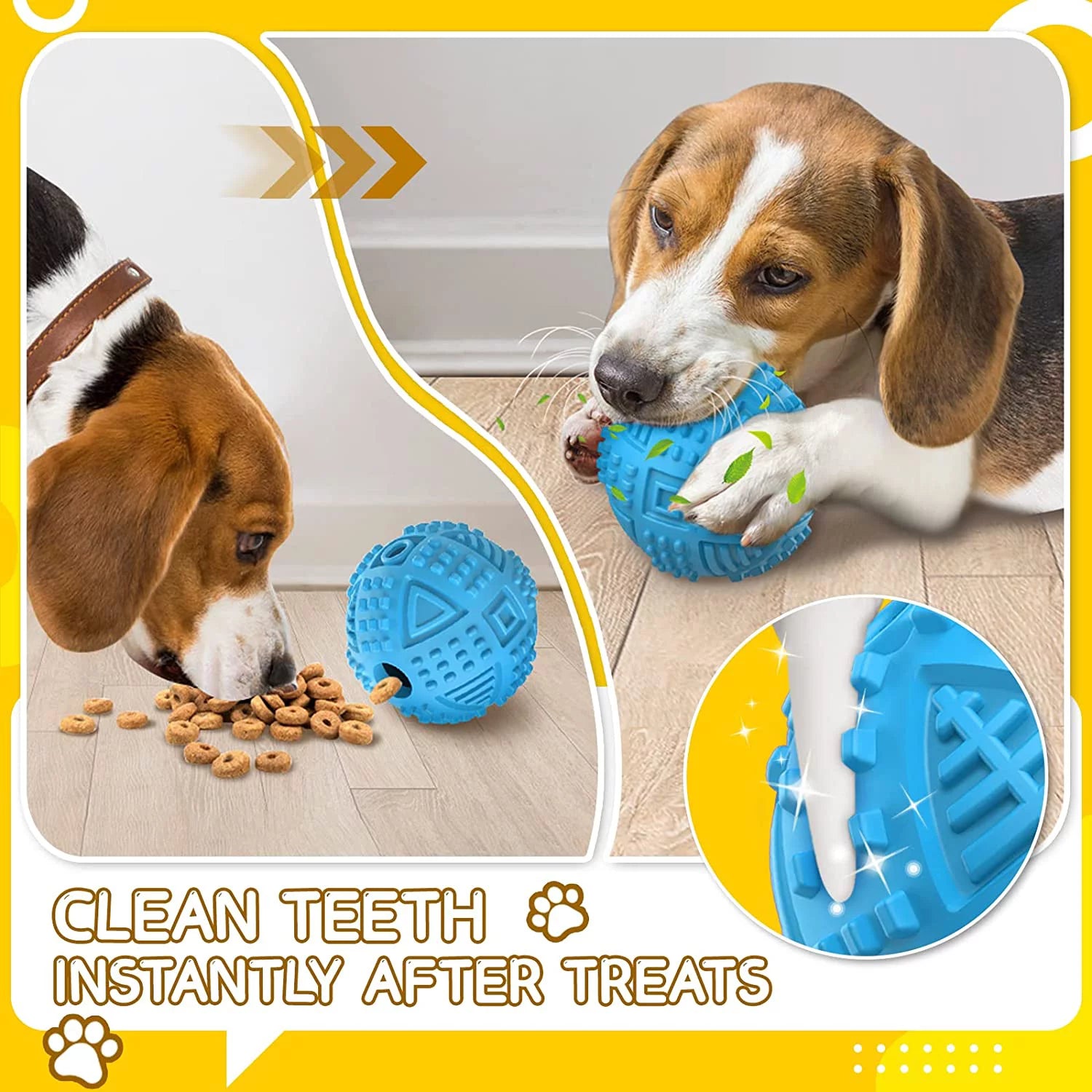 Ultimate Interactive Treat Dispensing Dog Toy for Heavy Chewers - Large, Eco-Friendly Green Design