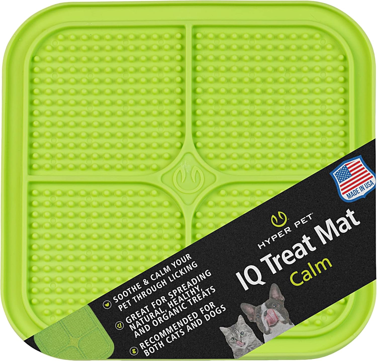IQ Treat Lick Mat for Dogs, Dog Slow Feeder & Cat Lick Mats | Great Alternative to Slow Feeder Bowls & Cat Feeders | Perfect Dog Licking Mat, Cats Puzzle & Enrichment Toys