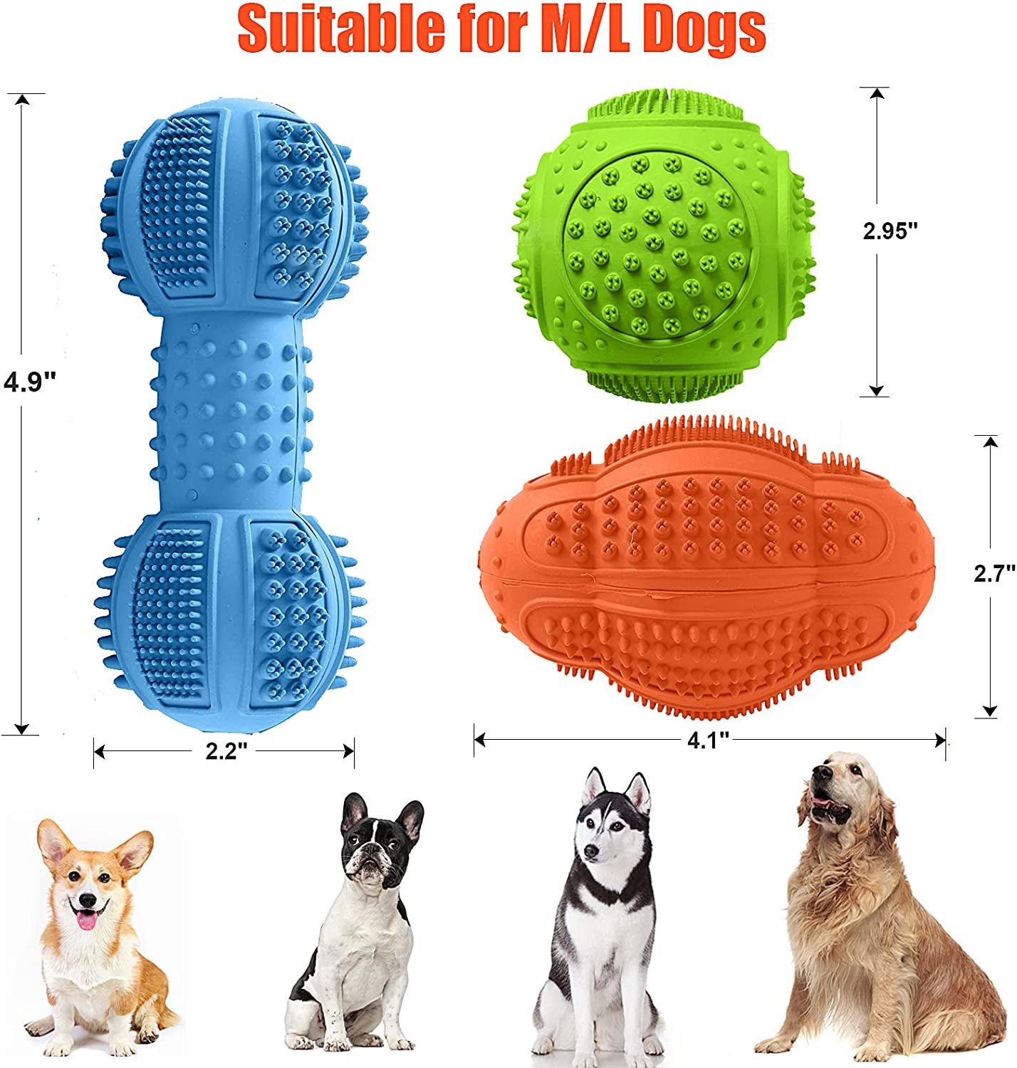 Ultimate Durable Dog Chew Toys 3-Pack - Perfect for Aggressive Chewers!