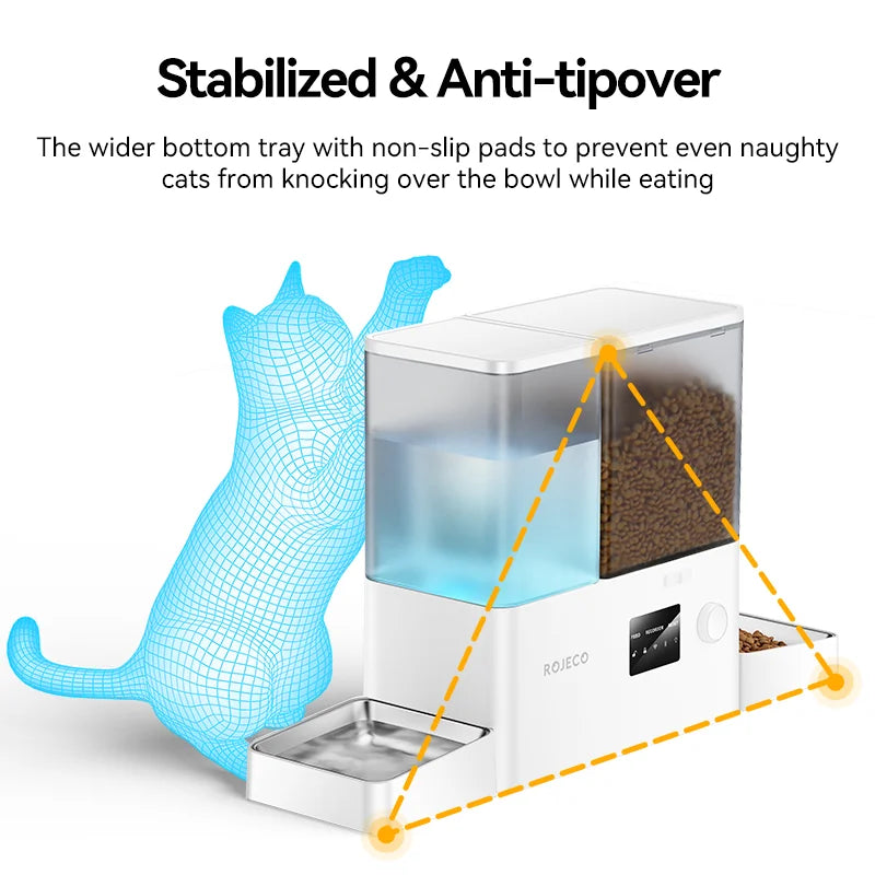 8.5L Automatic Pet Feeder Water Fountain WIFI APP Remote Control Smart Dog 5L Food Dispenser 3.5L Gravity Water Drinker ﻿