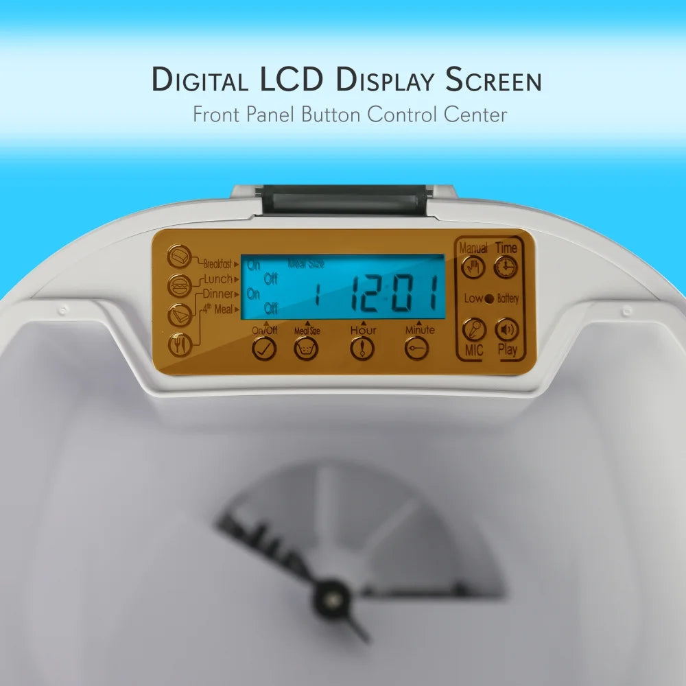 SLAPF30 - Intelligent Automatic Pet Feeder with Voice Message Feature for Cats and Dogs