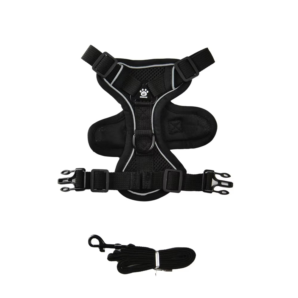 Dog Harness Leash Set for Small Medium Dogs Cat Hiking Adjustable Puppy Leash Reflective Harness Vest Chihuahua Pug Pet Supplies